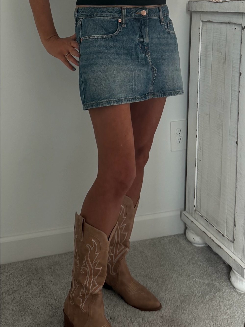 wild fable Blue Denim Mini Skirt
